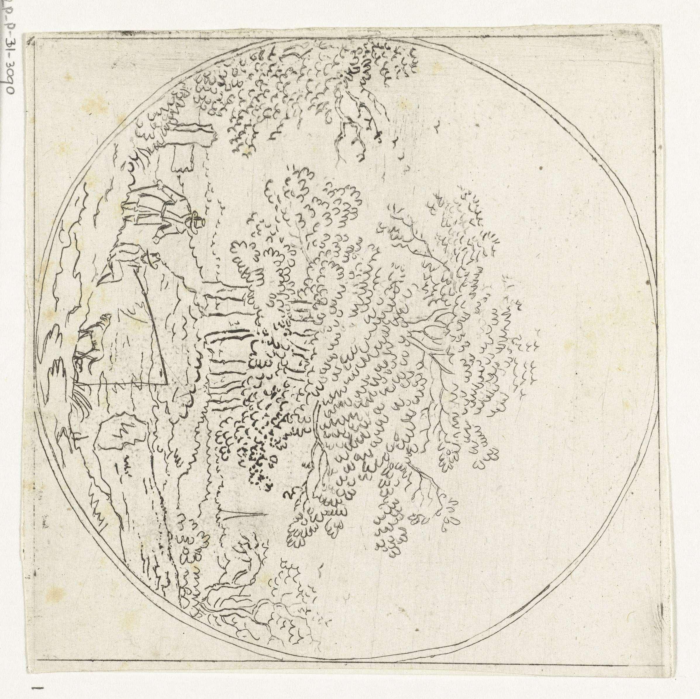 Landschap met hengelaar