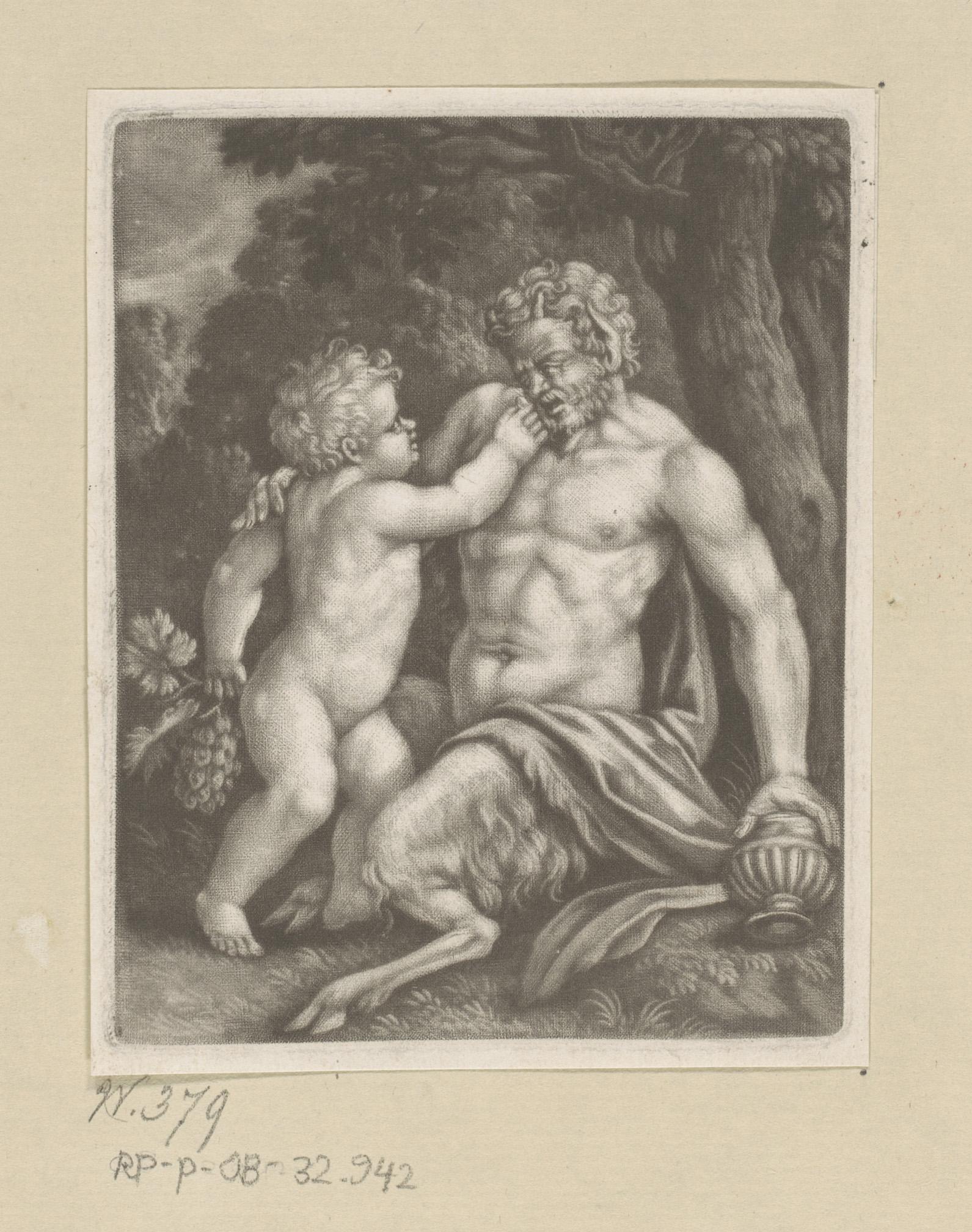 Sater met een jonge Bacchus