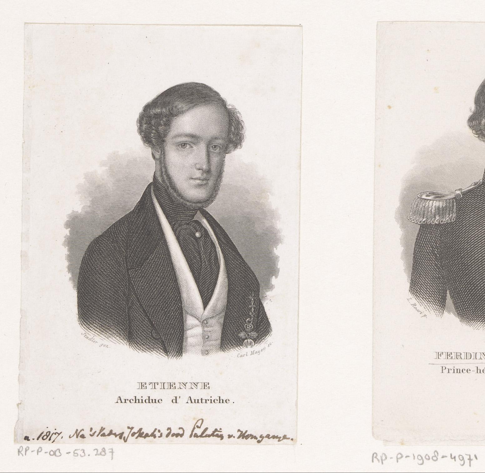 Portret van Stephan Franz Viktor, aartshertog van Oostenrijk