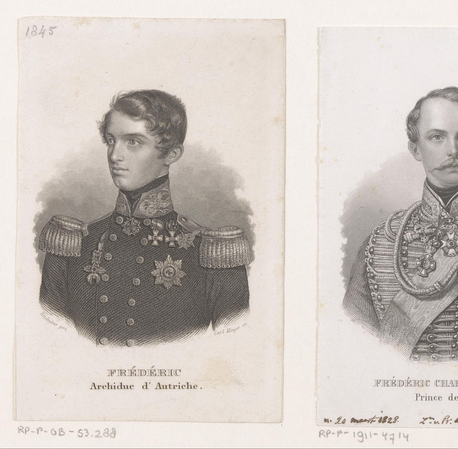 Portret van Friedrich Ferdinand Leopold, aartshertog van Oostenrijk