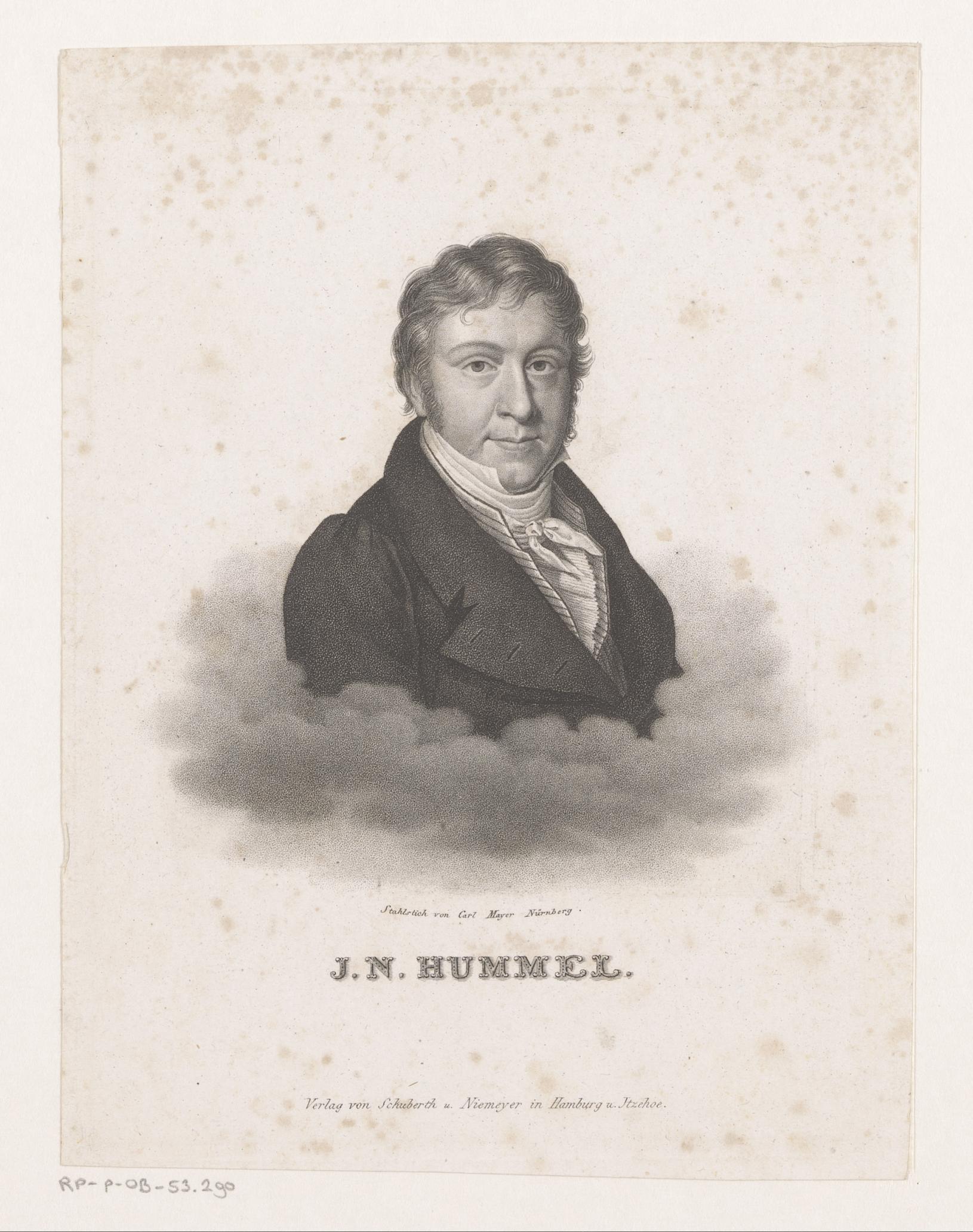 Portret van Johann Nepomuk Hummel