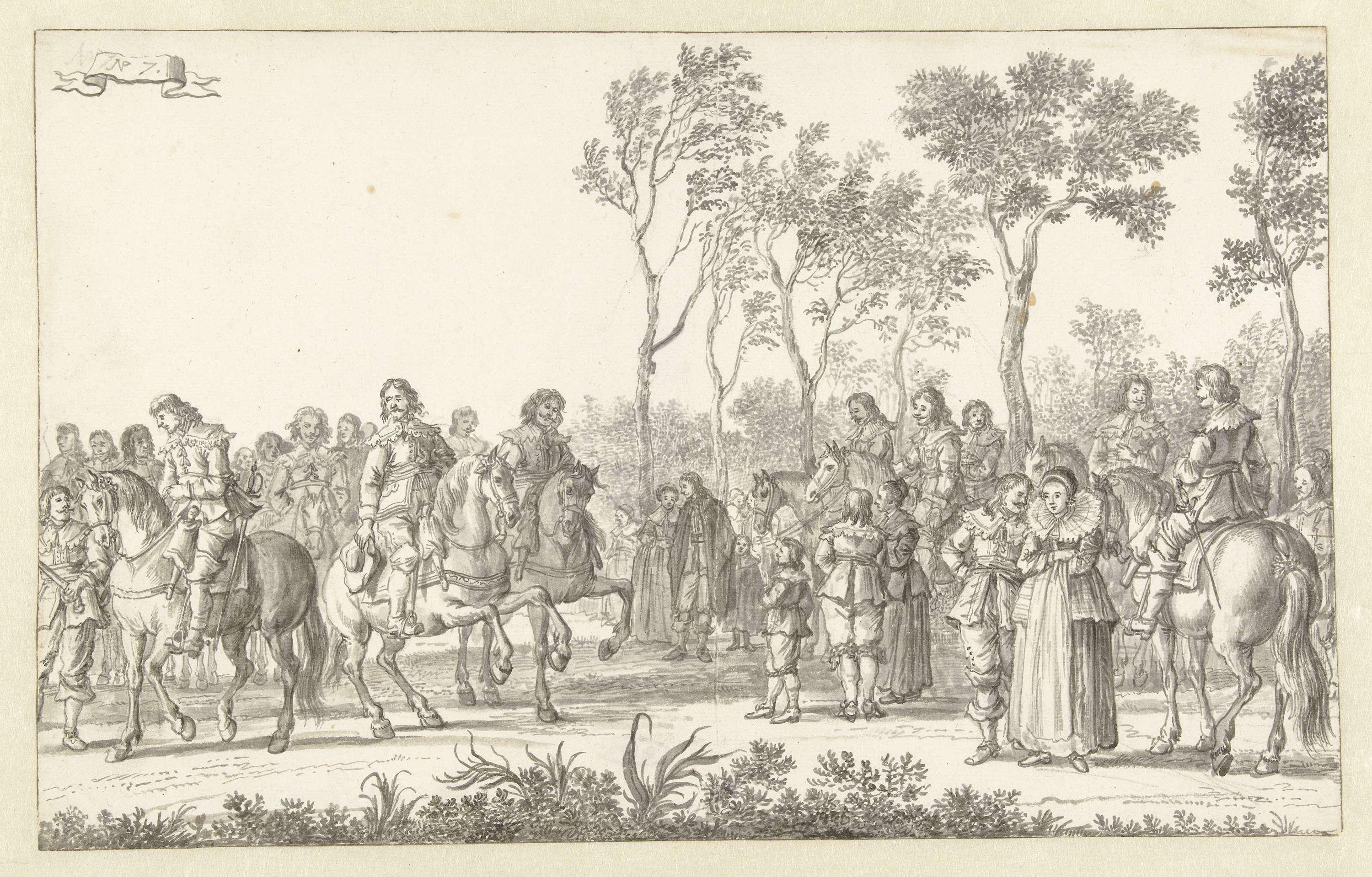 De intocht van Maria de' Medici te Amsterdam in 1638 (plaat 7)
