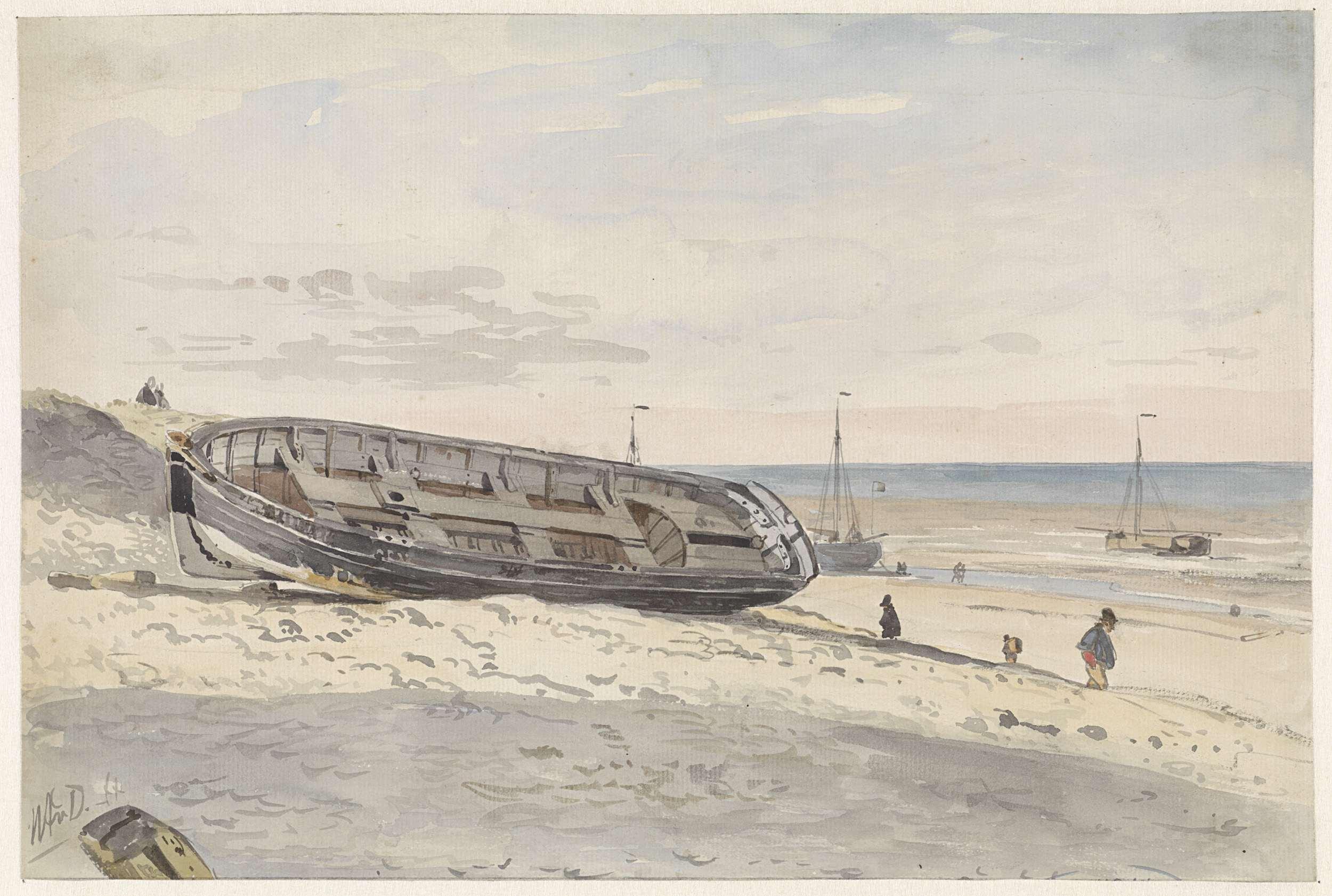 Schuiten op het strand