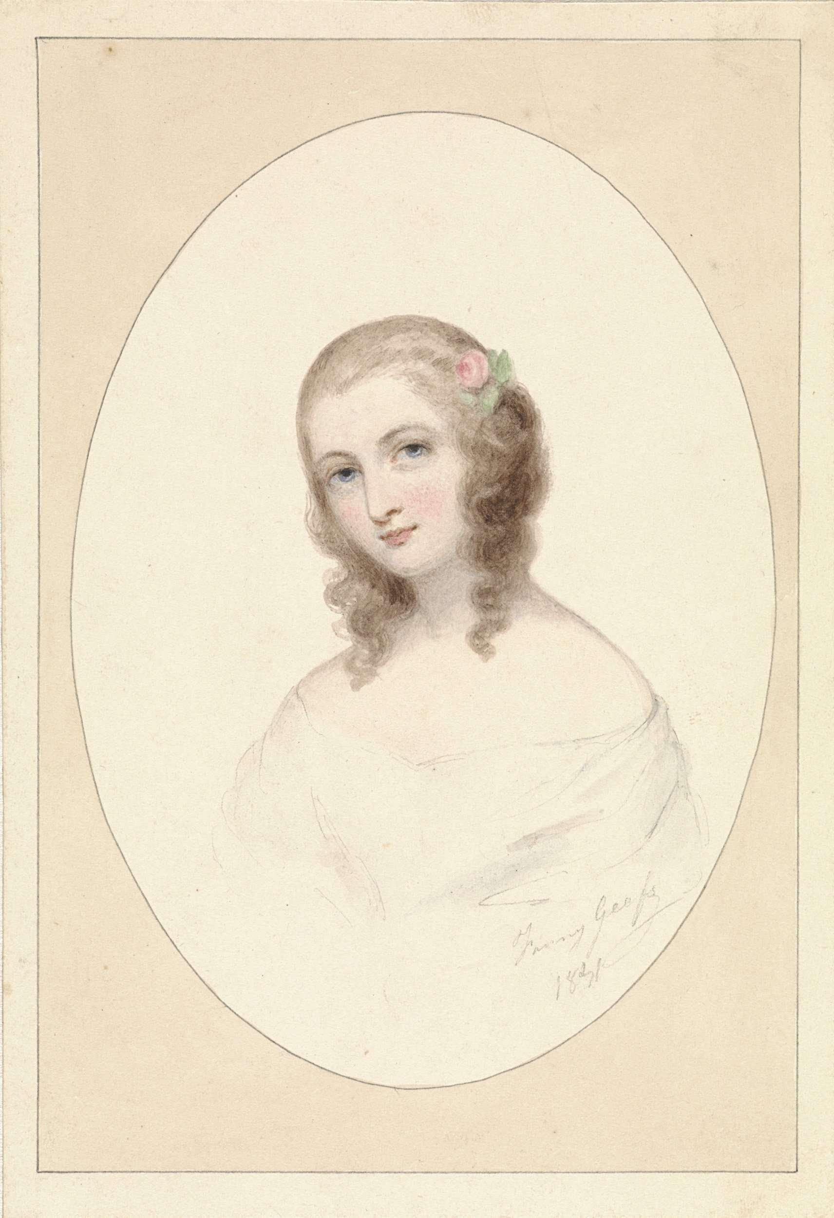 Zelfportret van Fanny Geefs-Corr