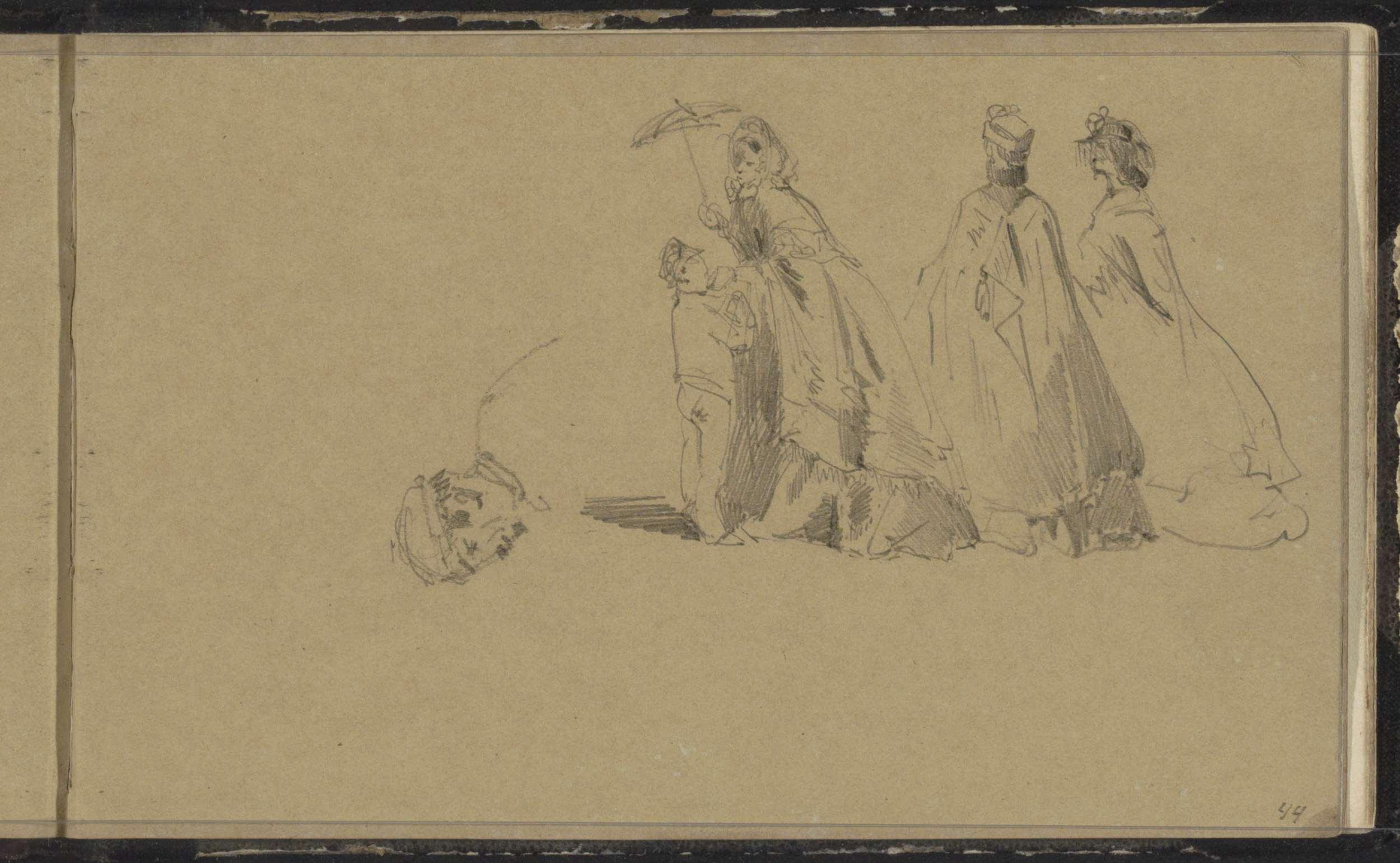 Studieblad met figuren