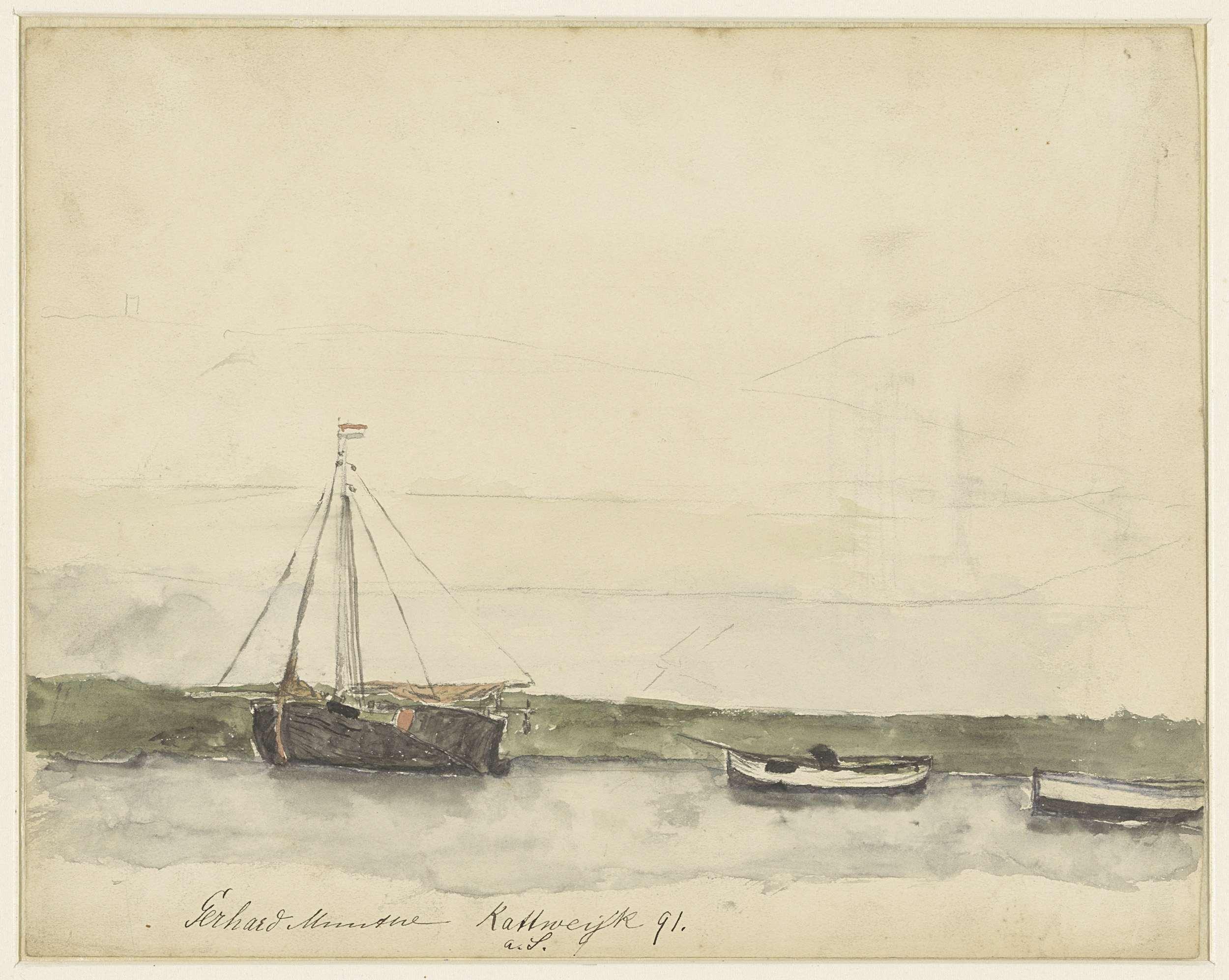 Schepen in de haven te Katwijk aan Zee