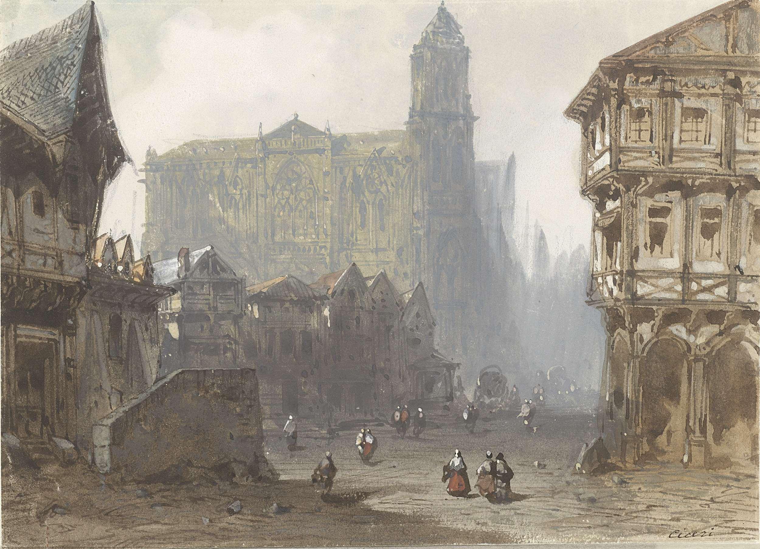 Het Oude Marktplein te Rouen