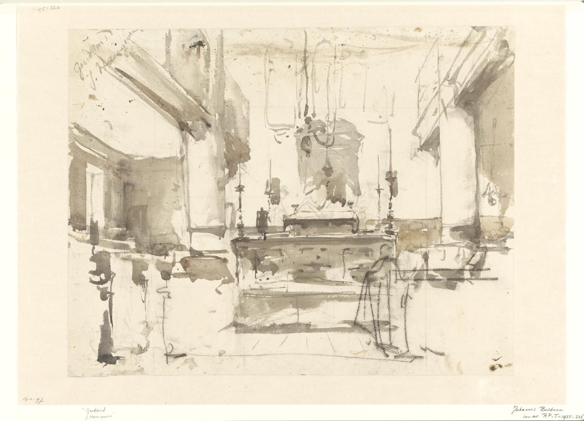 Interieur van een synagoge
