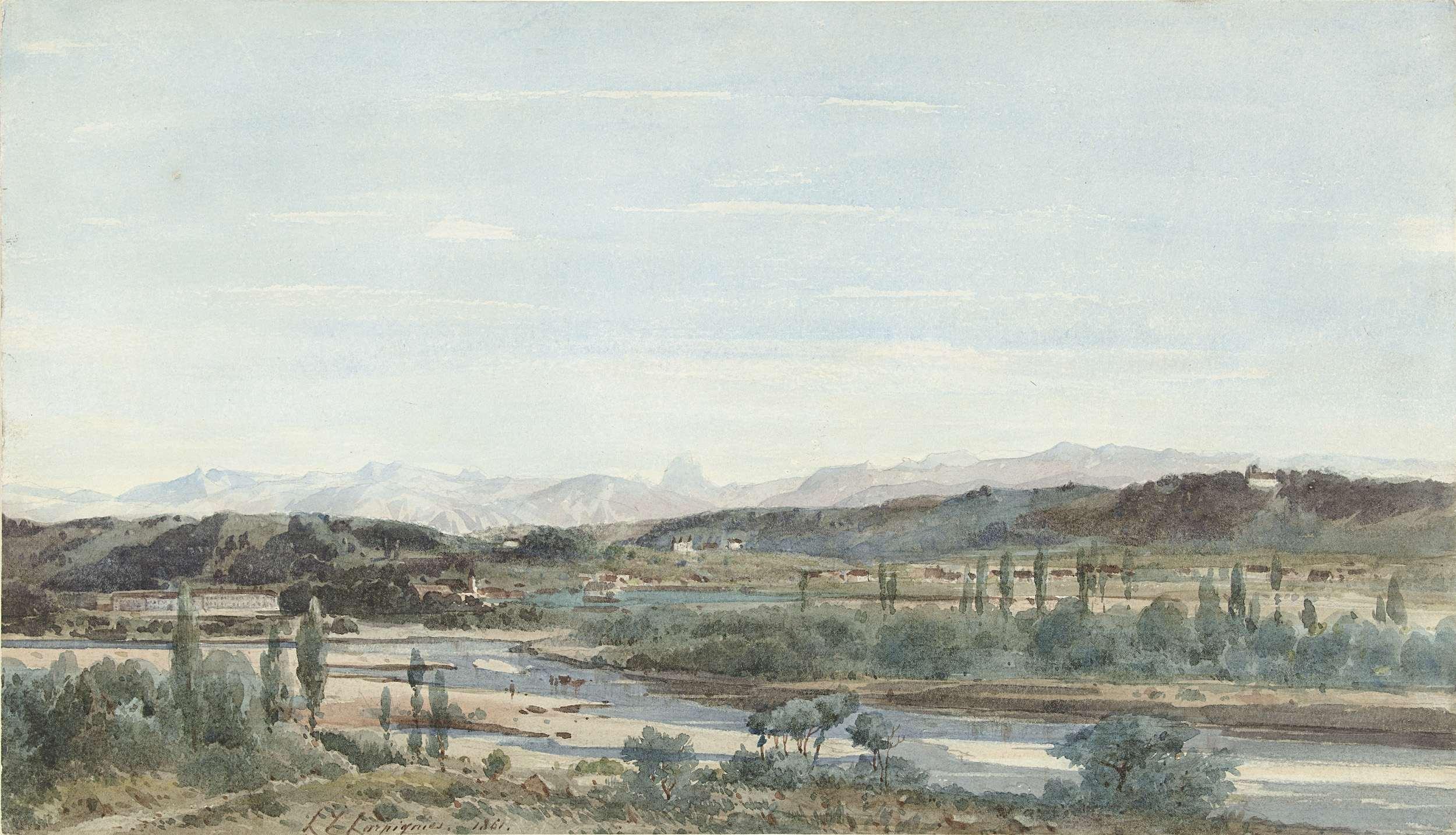 Landschap met een rivierdal in Zuid Frankrijk
