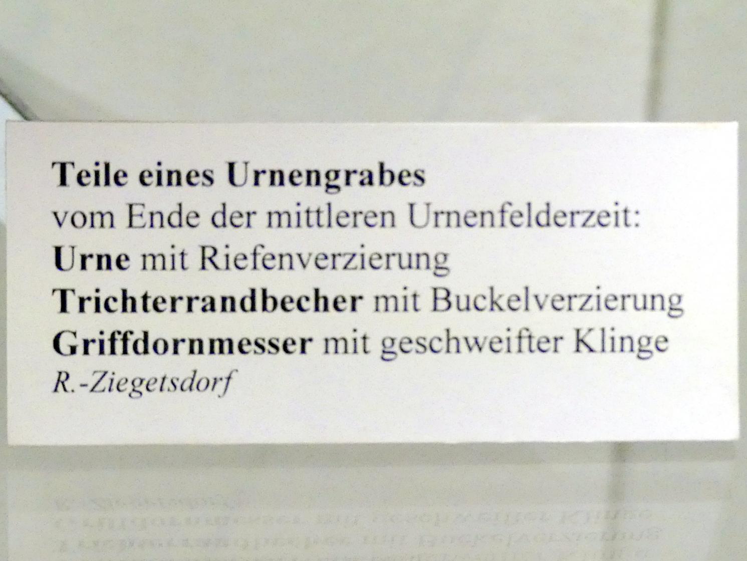 Urne mit Riefenverzierung, Späte Bronzezeit D, Undatiert, Bild 3/3