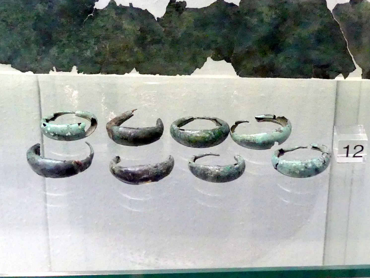 8 Stöpselringe (Haarputz oder Haubenbesatz), Hallstattzeit, 700 - 200 v. Chr.