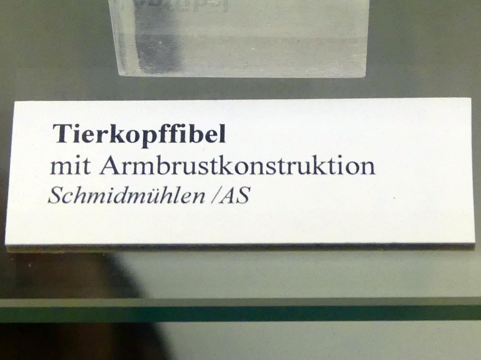 Tierkopffibel mit Armbrustkonstruktion, Frühlatènezeit A, 700 - 100 v. Chr., Bild 2/2