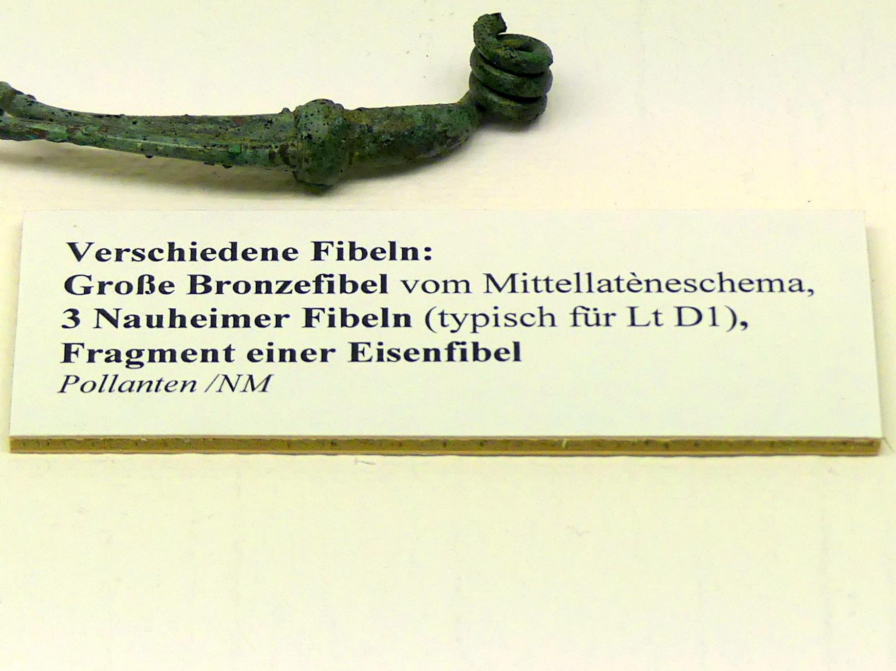 Große Bronzefibel vom Mittellatèneschema, Spätlatènezeit D, 700 - 100 v. Chr., Bild 2/2