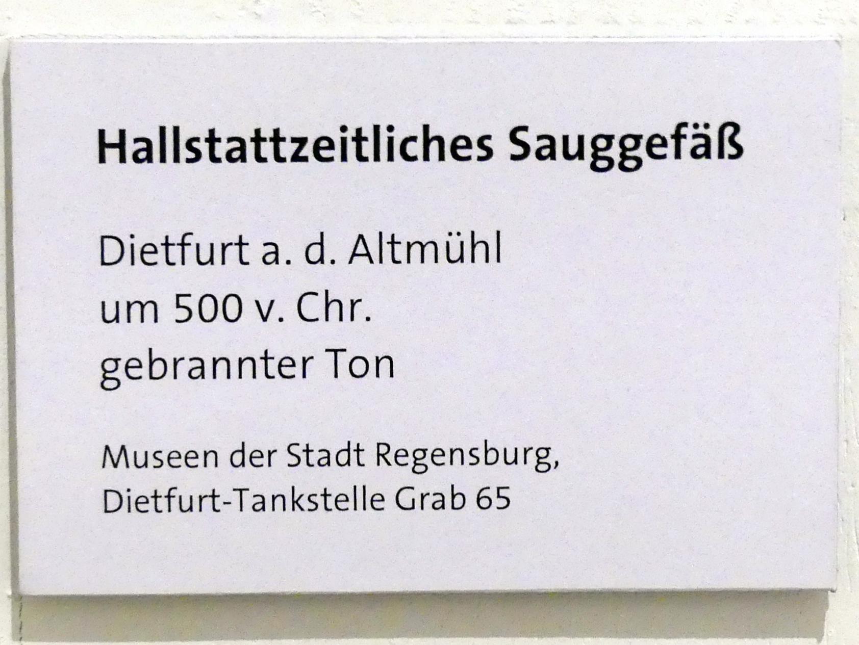 Hallstattzeitliches Sauggefäß, Hallstattzeit D, Undatiert, Bild 3/3