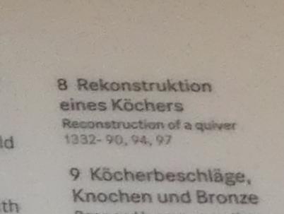 Rekonstruktion eines Köchers, Hallstattzeit, 700 - 200 v. Chr., Bild 2/2