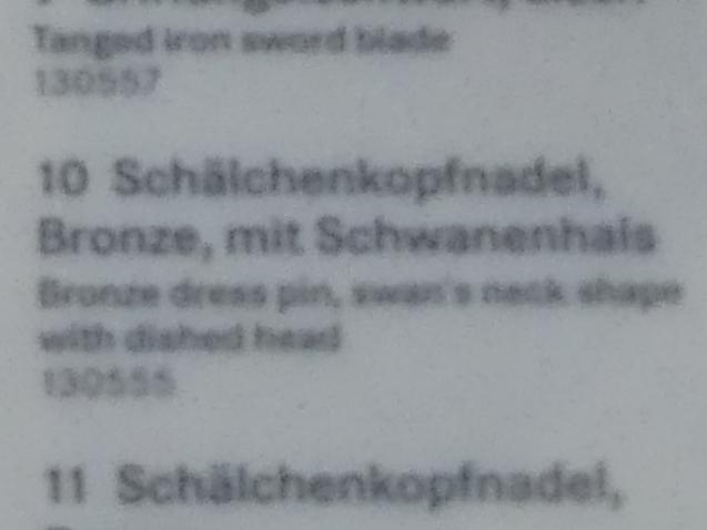 Schälchenkopfnadel mit Schwanenhals, Hallstattzeit, 700 - 200 v. Chr., Bild 2/2