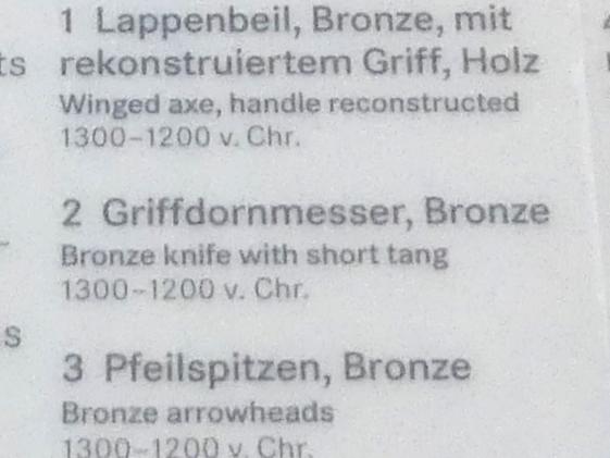 Griffdornmesser, Urnenfelderzeit, 1400 - 700 v. Chr., 1300 - 1200 v. Chr., Bild 2/2