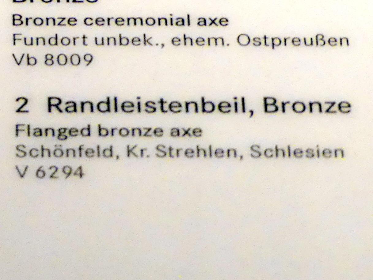 Randleistenbeil, Frühe Bronzezeit, 3365 - 1200 v. Chr., 2200 - 1500 v. Chr., Bild 2/2
