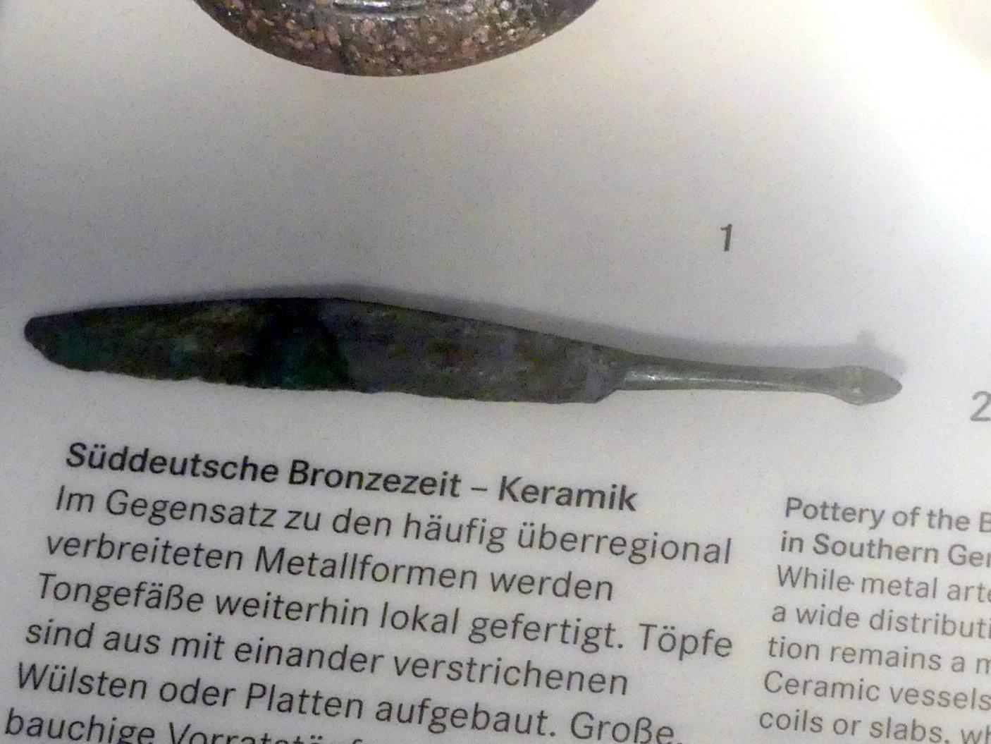 Messer, Urnenfelderzeit, 1400 - 700 v. Chr., 1200 - 950 v. Chr., Bild 1/2