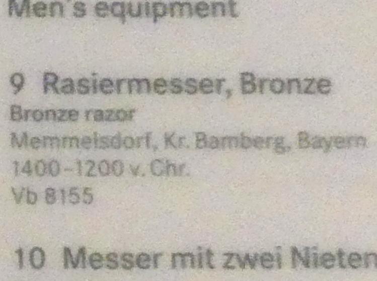 Rasiermesser, Bronzezeit, 3365 - 700 v. Chr., 1400 - 1200 v. Chr., Bild 2/2