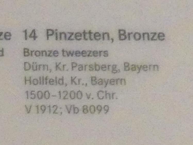 Pinzette, Bronzezeit, 3365 - 700 v. Chr., 1500 - 1200 v. Chr., Bild 2/2
