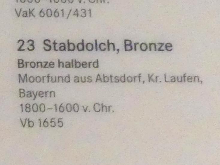 Stabdolch, Frühe Bronzezeit, 3365 - 1200 v. Chr., 1800 - 1600 v. Chr., Bild 2/2