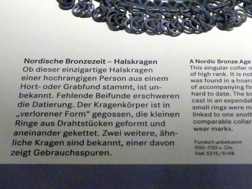 Halskragen, Nordische Bronzezeit, 1200 - 700 v. Chr., 900 - 700 v. Chr., Bild 2/2