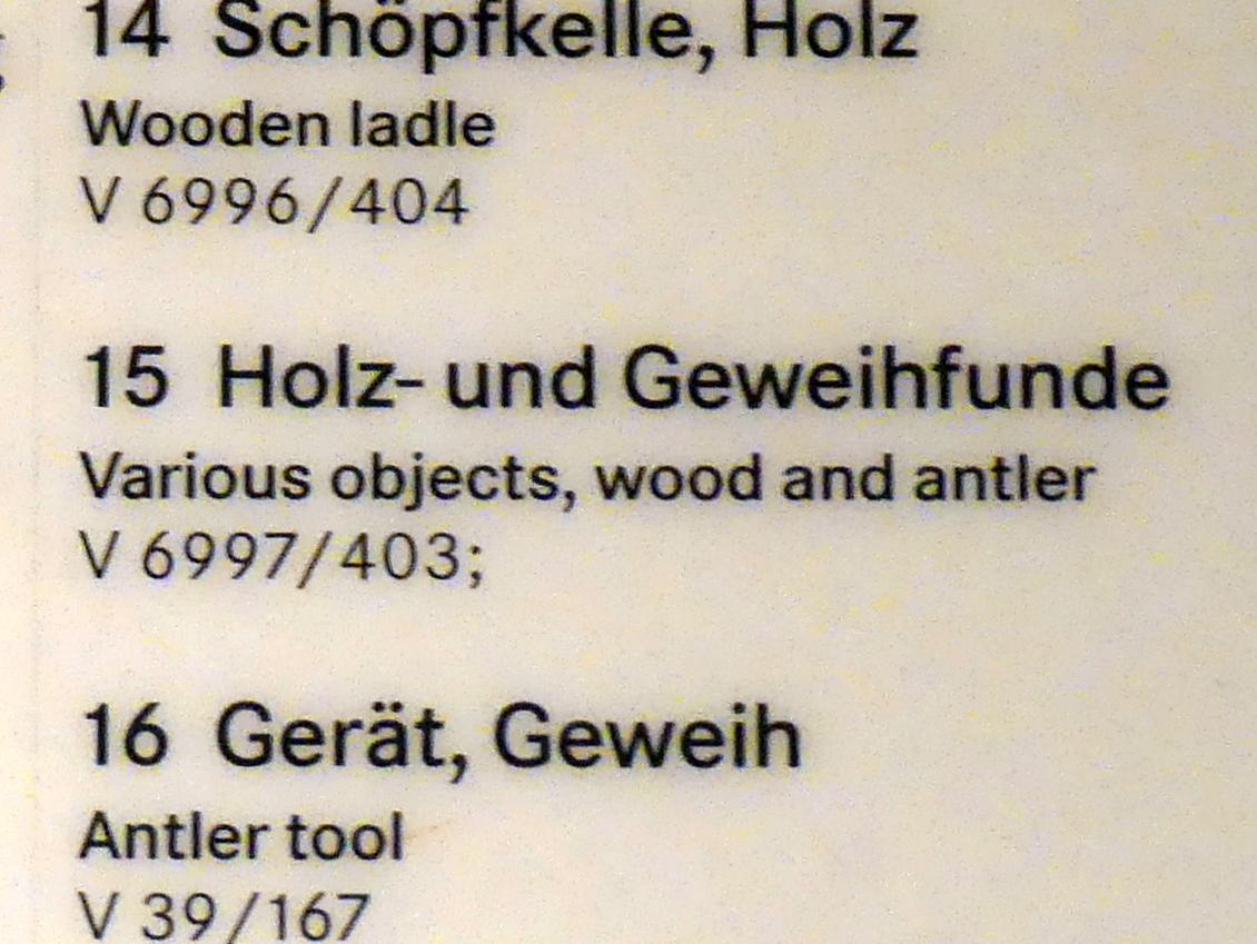 Holz- und Geweihfunde, Jungneolithikum, 4400 - 3500 v. Chr., Spätneolithikum, Undatiert, 4400 - 2800 v. Chr., Bild 2/2