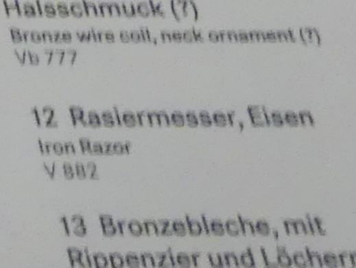 Rasiermesser, Eisenzeit, 1200 - 1 v. Chr., Bild 2/2