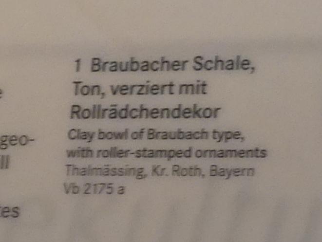 Braubacher Schale, verziert mit Rollrädchendekor, Latènezeit, 700 - 1 v. Chr., Bild 2/2