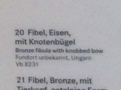 Fibel mit Knotenbügel, Latènezeit, 700 - 1 v. Chr., Bild 2/2