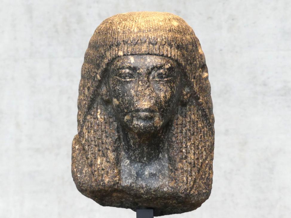 Kopf einer männlichen Figur, vermutlich der Vezir Pa-Ramessu, 18. Dynastie, Undatiert, 1310 v. Chr.