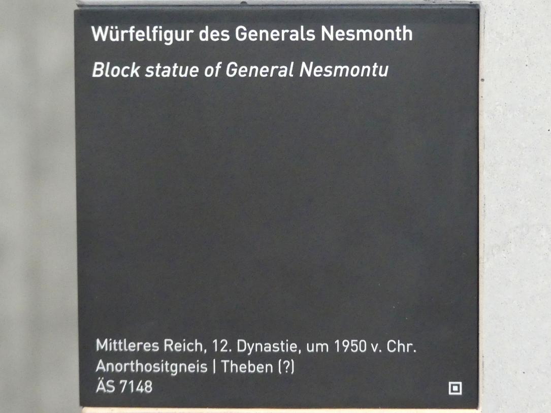 Würfelfigur des Generals Nesmonth, 12. Dynastie, 1678 - 1634 v. Chr., 1950 v. Chr., Bild 5/5