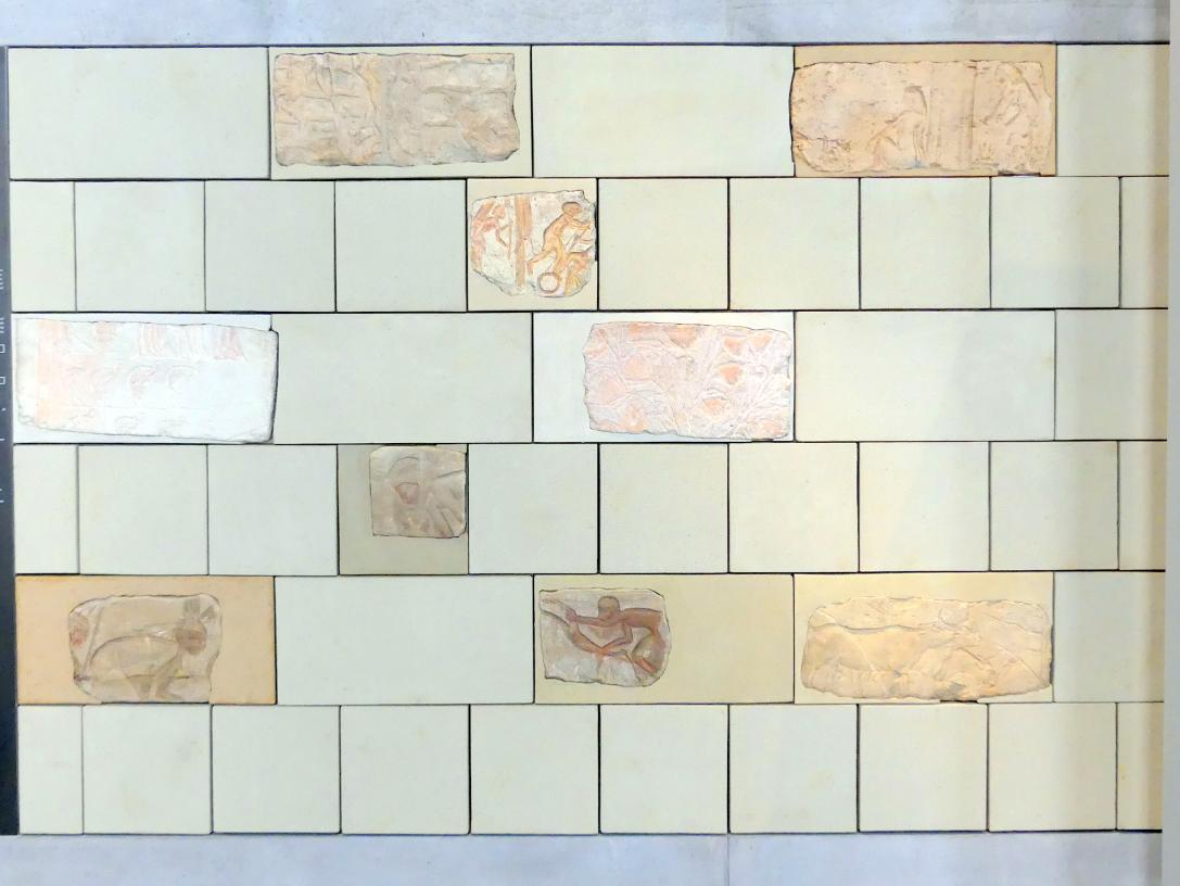 Fragmente von Tempelreliefs mit Alltags- und Prozessionsszenen, 18. Dynastie, 1210 - 966 v. Chr., 1350 - 1340 v. Chr.