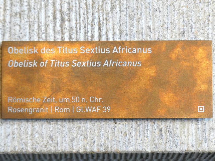 Obelisk des Titus Sextius Africanus, Römische Kaiserzeit, 27 v. Chr. - 54 n. Chr., 50, Bild 3/3