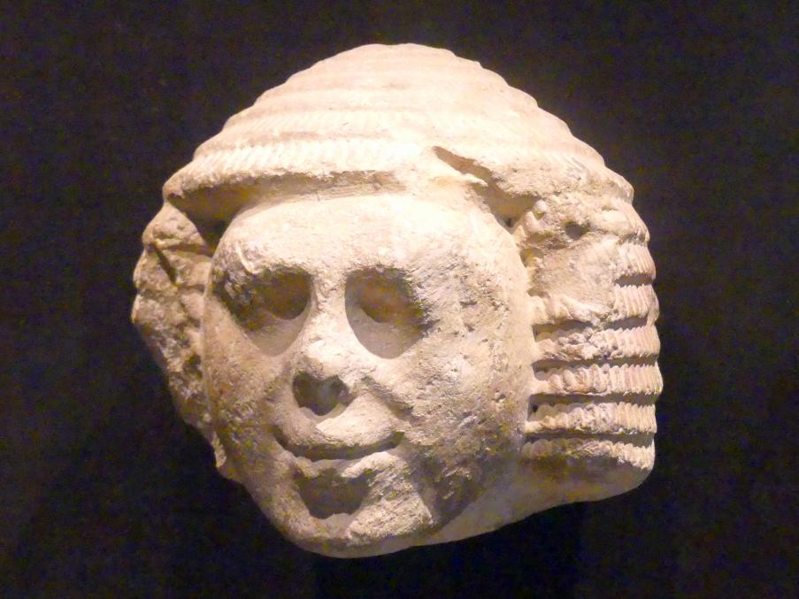 Kopf eines Nubiers von einer Tempelwand als Symbol unterworfener Feinde, 6. Dynastie, Undatiert, 2250 v. Chr.