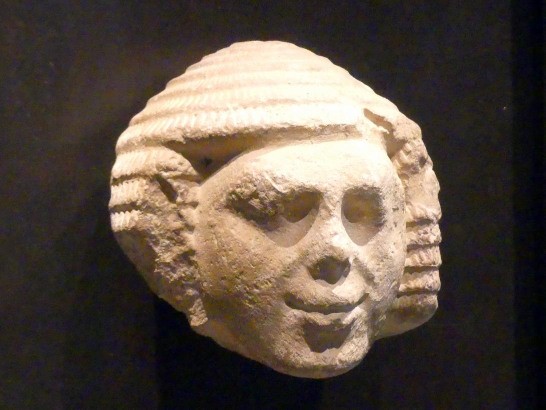 Kopf eines Nubiers von einer Tempelwand als Symbol unterworfener Feinde, 6. Dynastie, Undatiert, 2250 v. Chr., Bild 2/3