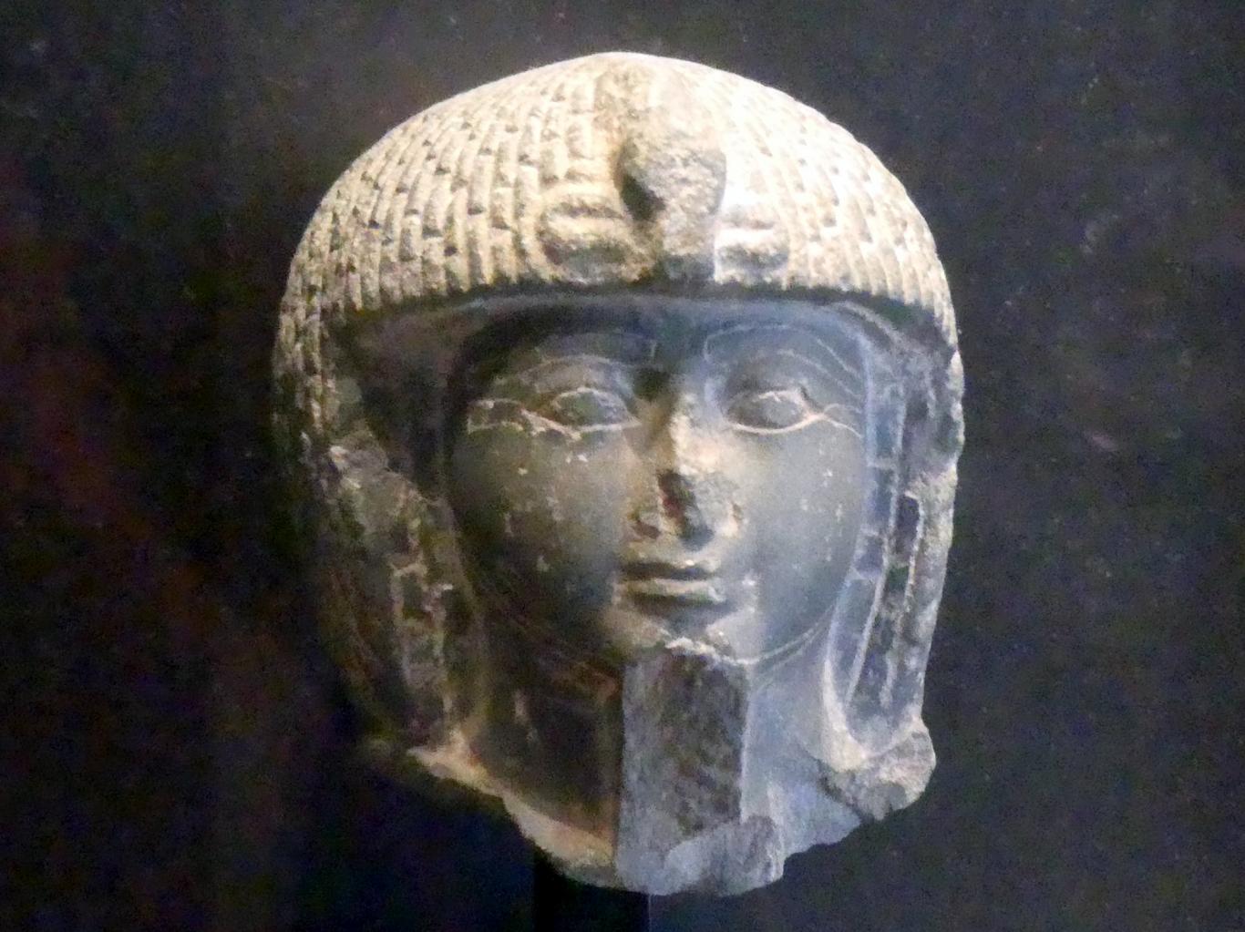 Kopf einer königlichen Stabträgerstatue, 19. Dynastie, 966 - 859 v. Chr., 1280 - 1150 v. Chr.