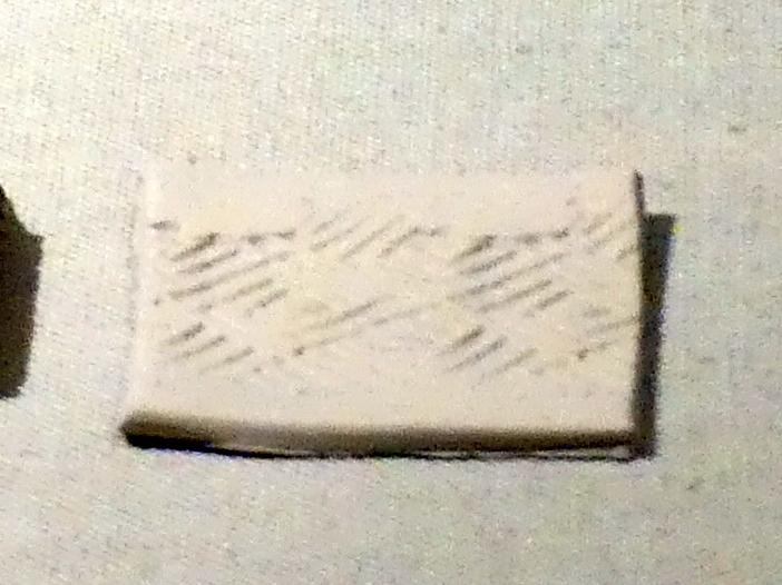 Rollsiegel mit moderner Abrollung: geometrisches Muster, Frühdynastisch I (Mesopotamien), 2900 - 2000 v. Chr., 2900 - 2700 v. Chr., Bild 2/3
