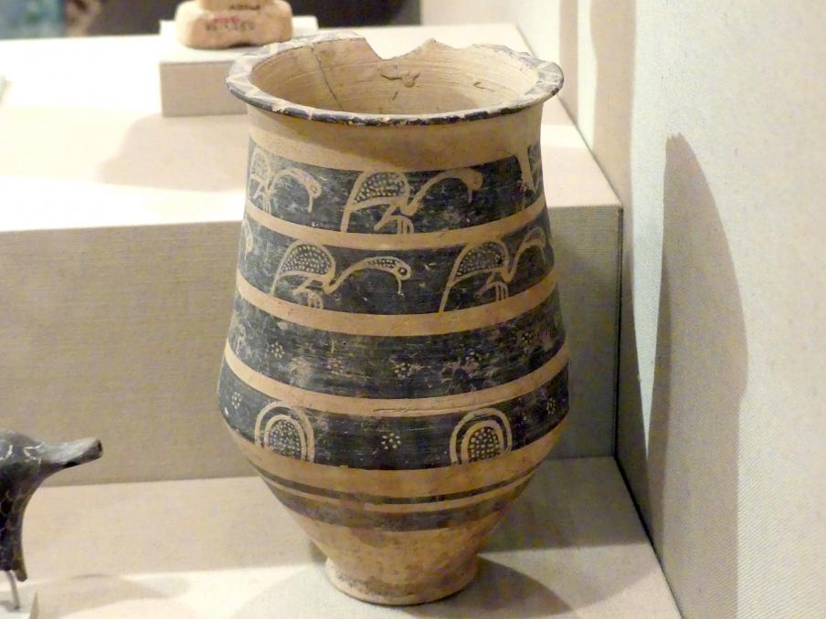 Vase mit Friesen aus Wasservögeln, Rosetten und Halbkreisen, Mittanizeit, 1500 - 1300 v. Chr., 1500 - 1300 v. Chr.