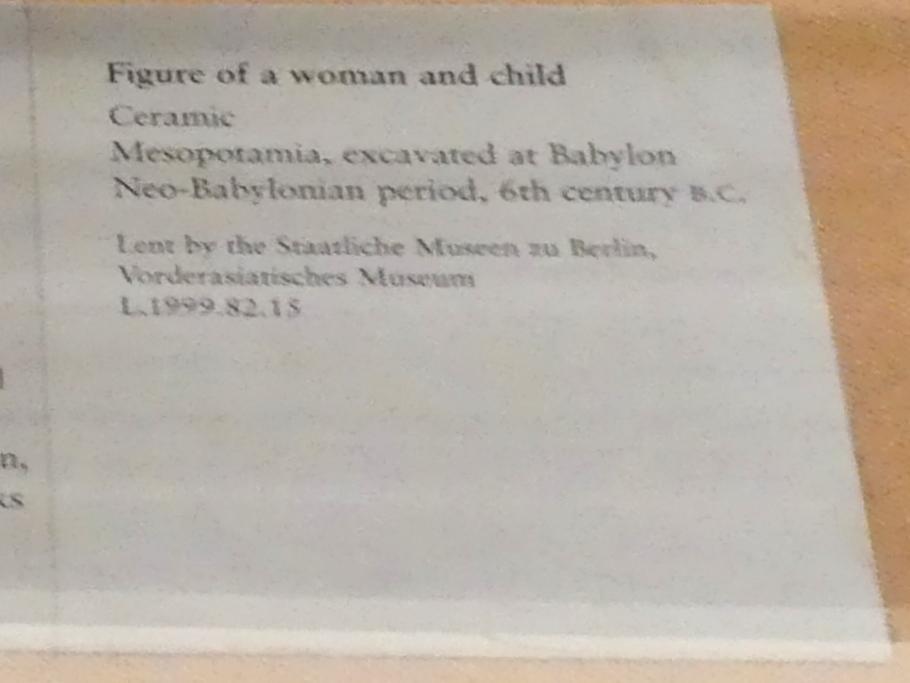 Frau mit Kind, Neubabylonische Zeit, 600 - 400 v. Chr., 600 - 500 v. Chr., Bild 2/2