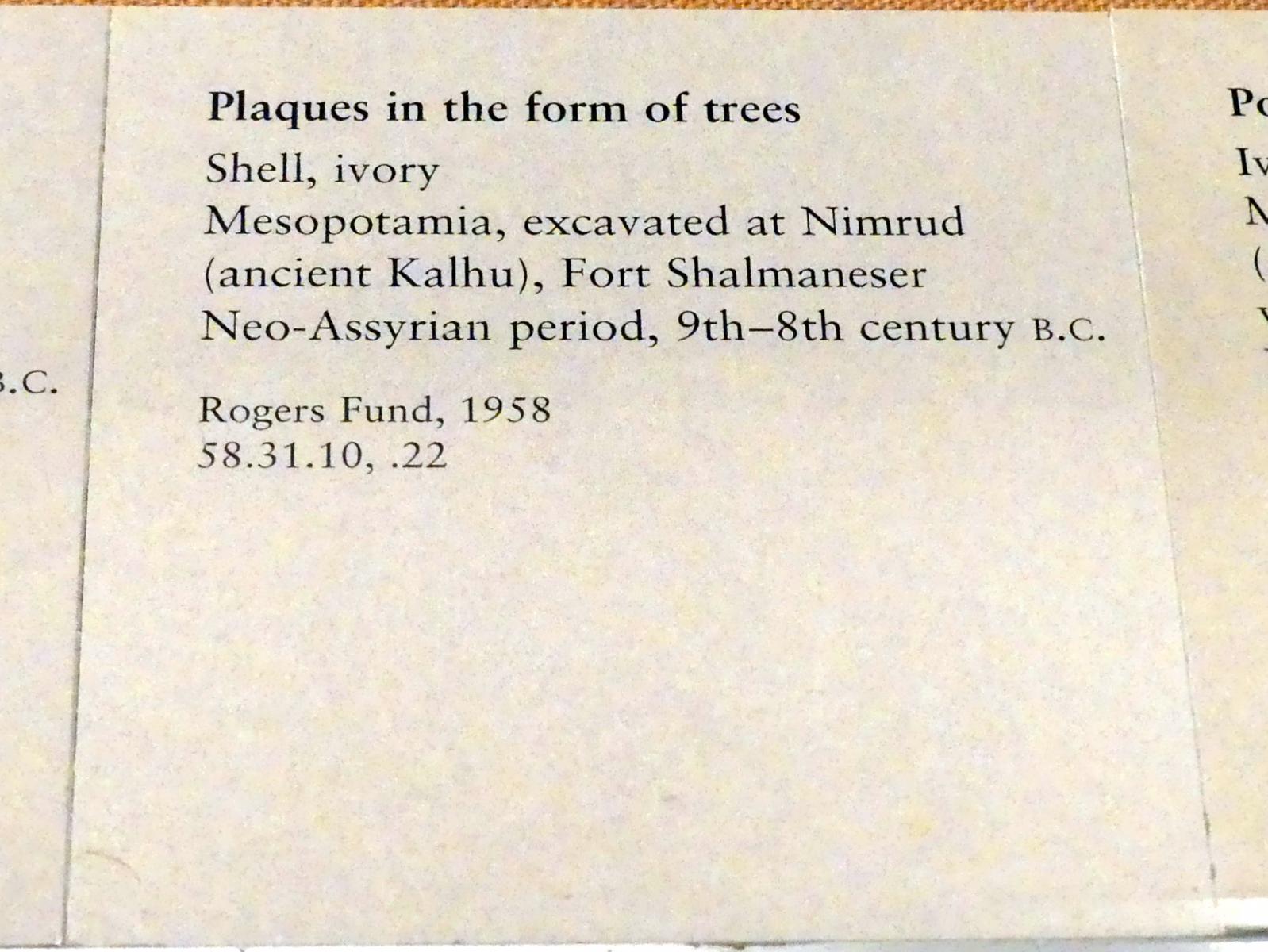 Plakette in Gestalt eines Baumes, Neuassyrisches Großreich, 1500 - 600 v. Chr., 900 - 700 v. Chr., Bild 2/2