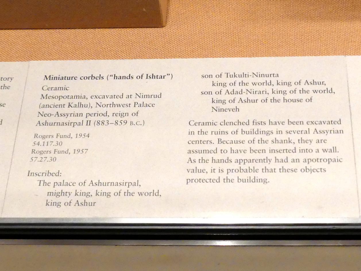 Miniatur-Konsole in Form einer Hand, Neuassyrisches Großreich, 1500 - 600 v. Chr., 883 - 859 v. Chr., Bild 2/2