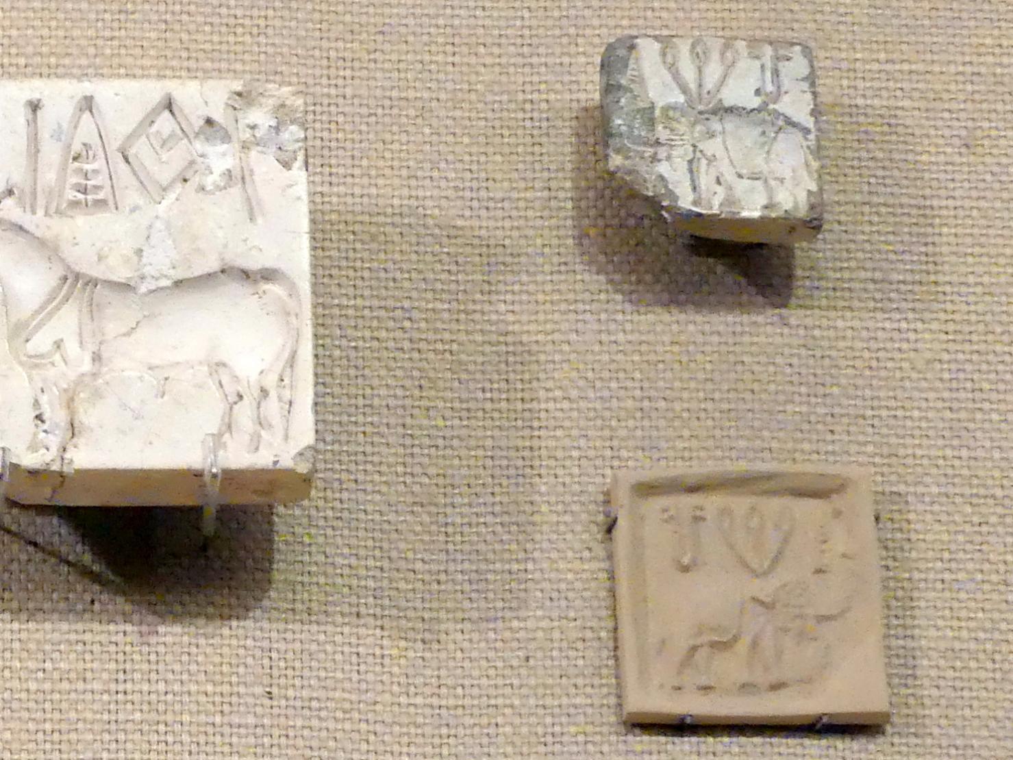 Stempelsiegel und moderner Abdruck: Elefant, Harappan 3, 2600 - 1900 v. Chr., 2600 - 1900 v. Chr.