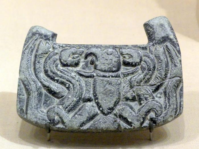 Objekt mit Griff (Gewicht?): Adler und Schlange, Palmen, 2500 - 2100 v. Chr., Bild 1/3