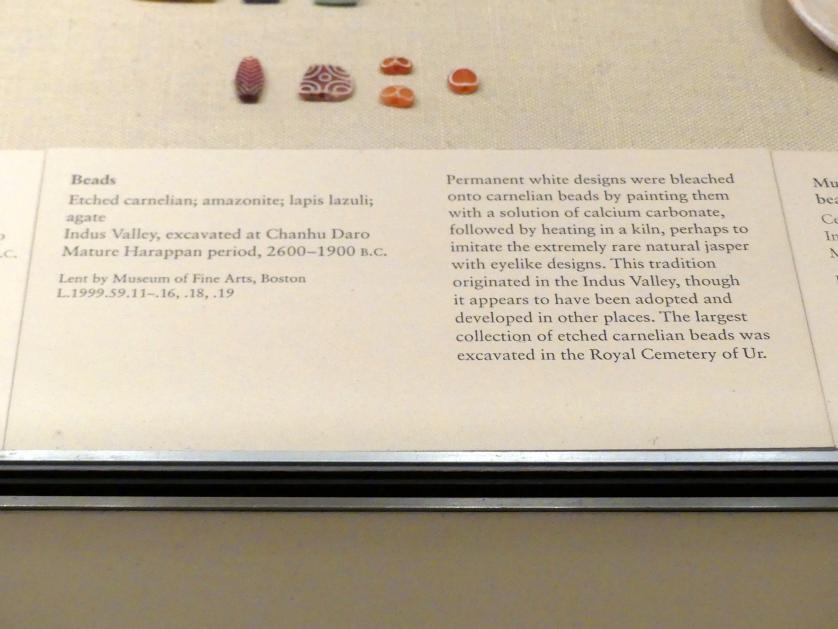 Perlen, Harappan 3, 2600 - 1900 v. Chr., 2600 - 1900 v. Chr., Bild 3/3
