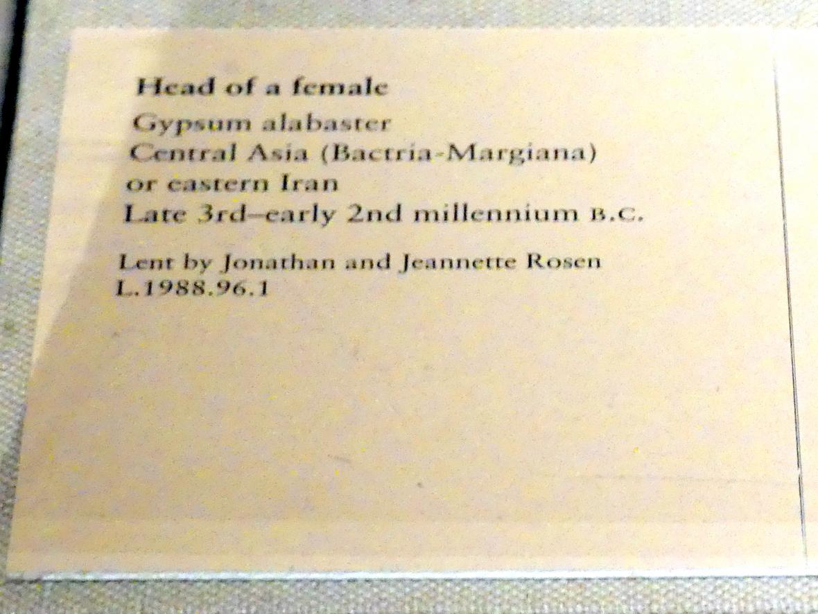 Weiblicher Kopf, Bronzezeit, 3365 - 700 v. Chr., 2200 - 1700 v. Chr., Bild 2/2