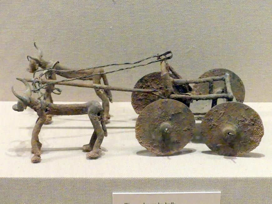 Wagen mit Stiere als Zugtiere, Frühe Bronzezeit, 3365 - 1200 v. Chr., 2400 - 2000 v. Chr.