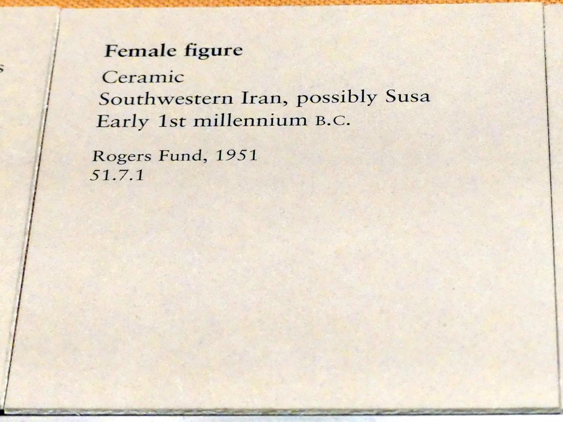 Weibliche Figur, Mittelelamische Periode, 2300 - 1100 v. Chr., 1500 - 1100 v. Chr., Bild 2/2