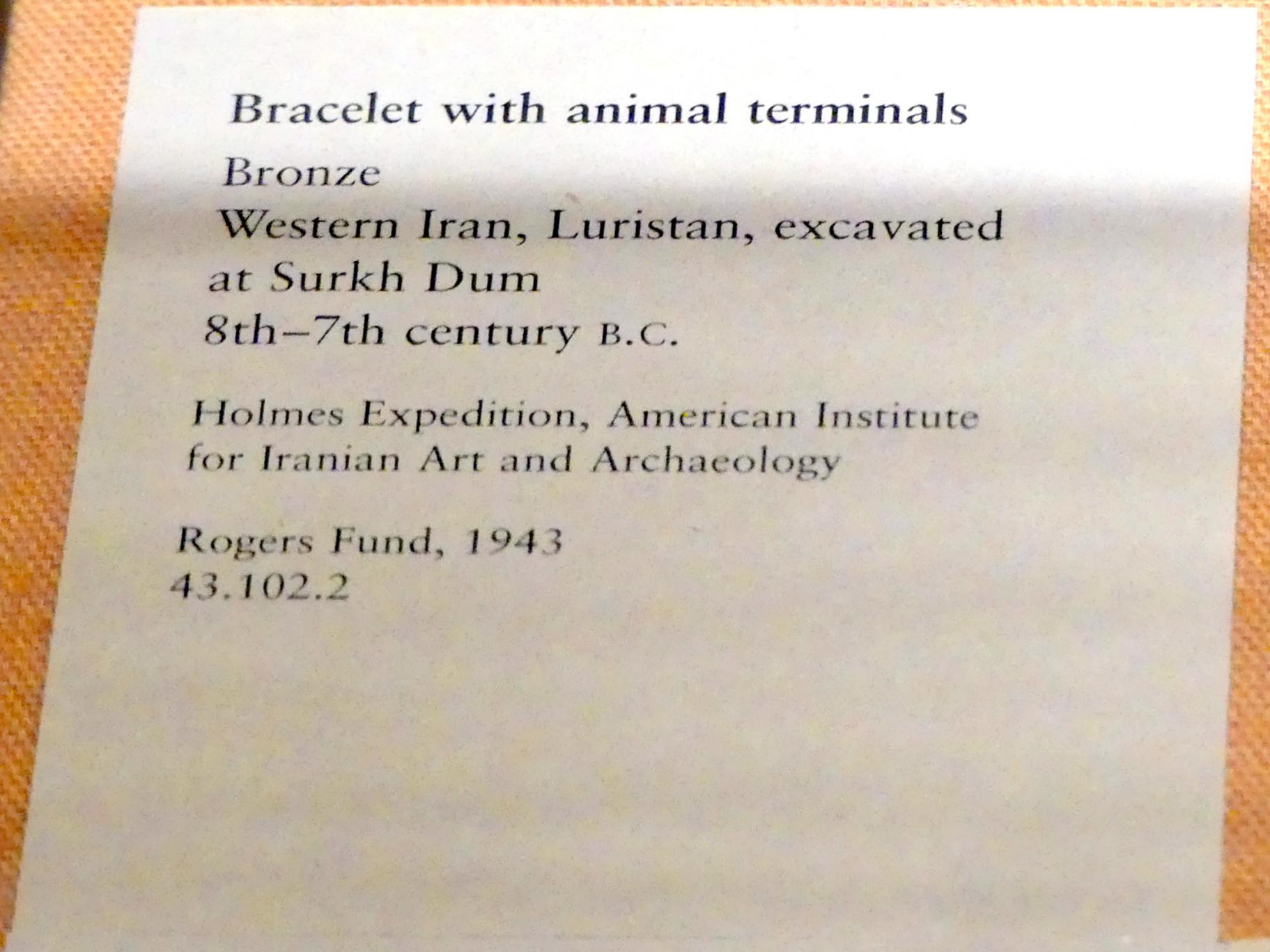 Armband mit Tierklemmen, Eisenzeit, 1200 - 1 v. Chr., 800 - 600 v. Chr., Bild 2/2